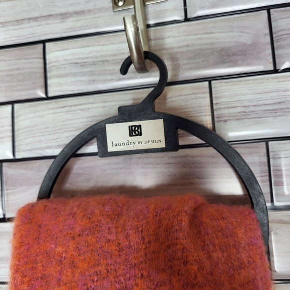 New Laundry by Design Women's Scarf Pink Rust Fringe Neck Warmer Accesories‎ - Picture 2 of 12